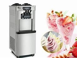 Edelstahl-Soft-Serve-Eismaschine Handelstisch Top 3 Geschmacksrichtungen mit Luftpumpe
